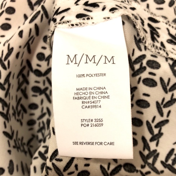 Cabi Black and White Long Sleeve Stitch Print Top - Picture 8 of 10